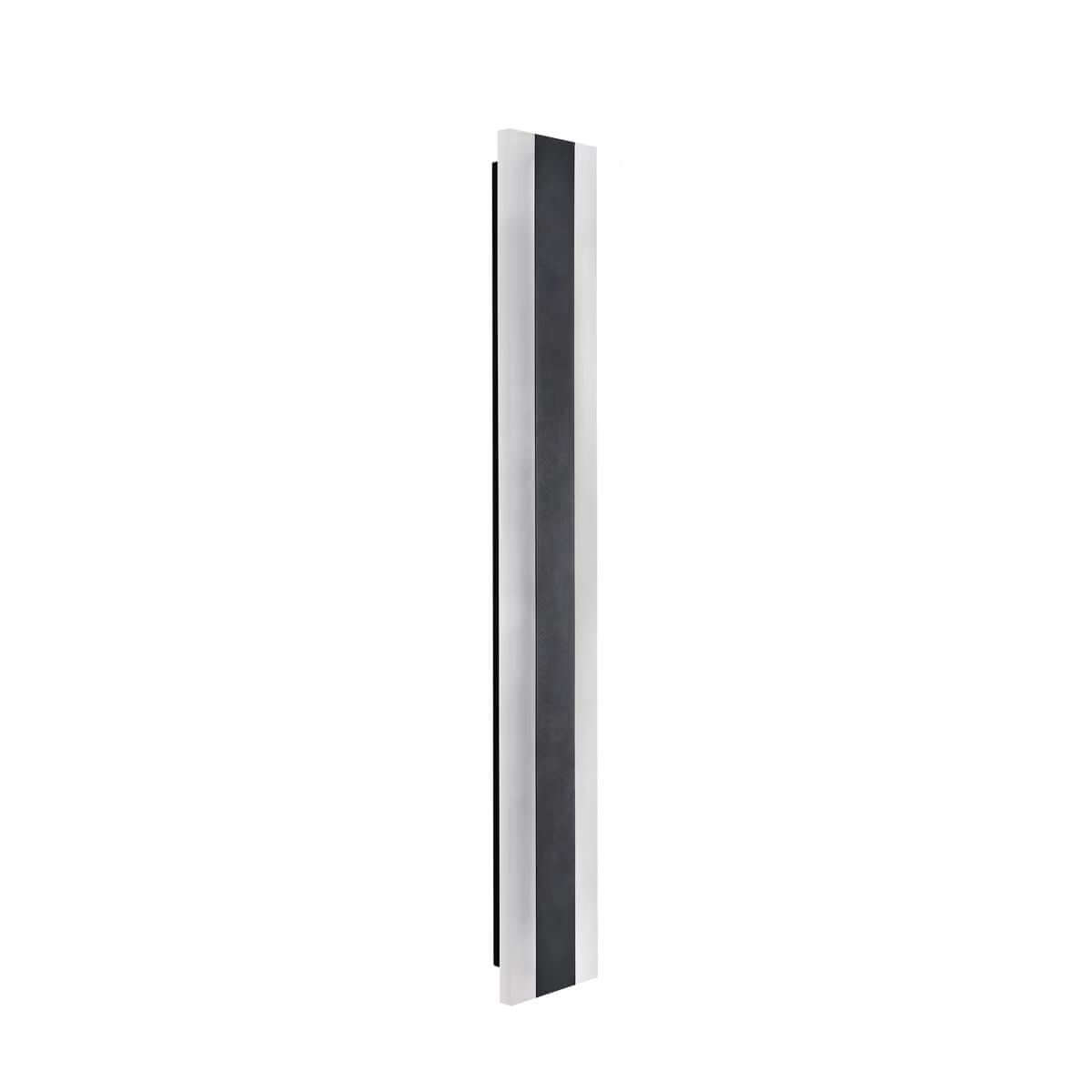 Black LED waterproof outdoor wall light with minimalist design, smooth lines, and warm 3000K ambiance.