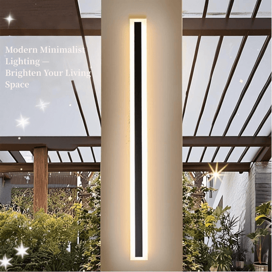 Waterproof Linear Wall Light for Corridor/Staircase, IP65 Dustproof & Waterproof, Black Square