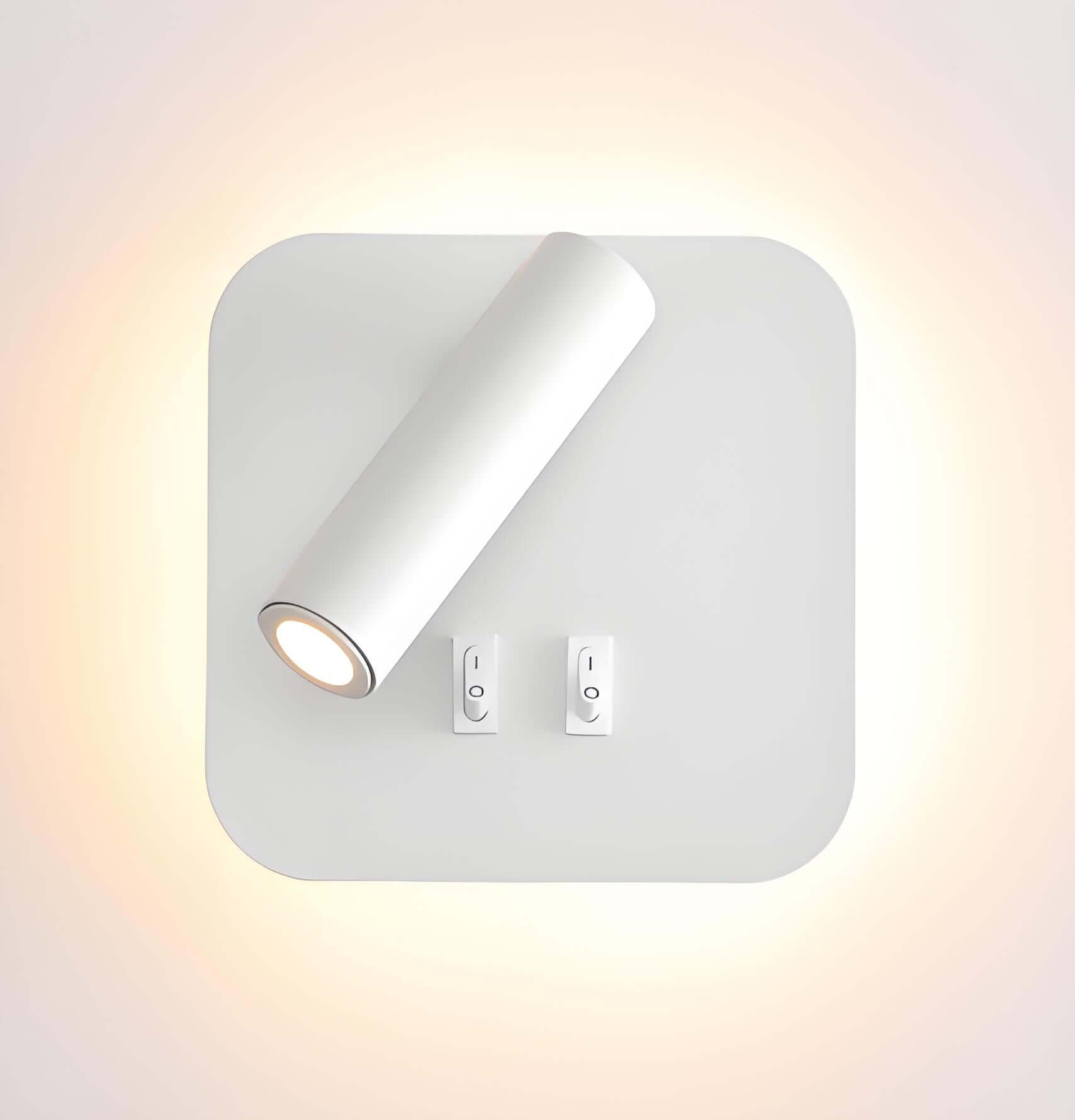 rotatable LED reading wall lamp – Dual-Head Dual Control with adjustable lamp shade and dual switches.