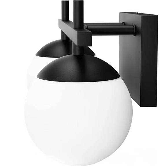 Round Glass Sphere Wall Lamp for Bedroom, Bathroom, and Accent Wall