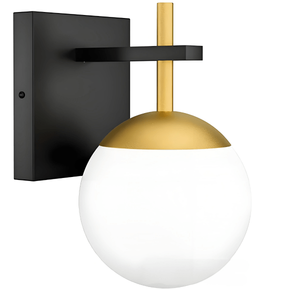 Round Glass Sphere Wall Lamp for Bedroom, Bathroom, and Accent Wall