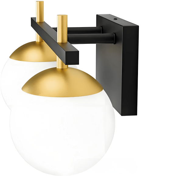 Round Glass Sphere Wall Lamp for Bedroom, Bathroom, and Accent Wall